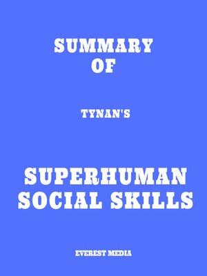 cover image of Summary of Tynan's Superhuman Social Skills